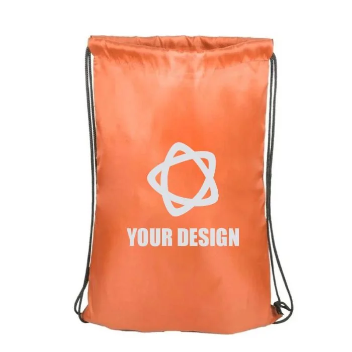Custom Lightweight Polyester Drawstring Bag 17.5"H x 14" W