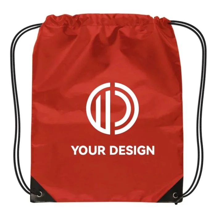 Custom Lightweight Small Drawstring Backpack 17"H x 14"W Perfect for Daily Essentials