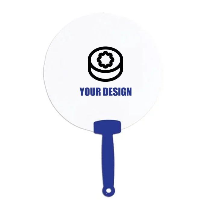 Custom Logo Imprinted Plastic Fans - Beat the Heat with 6.69" H x 10.56" W 