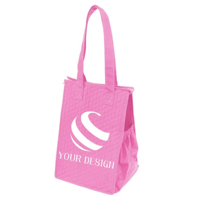 Custom Logo Non-Woven Polypropylene Insulated Tote Bag 12" H x 8" W