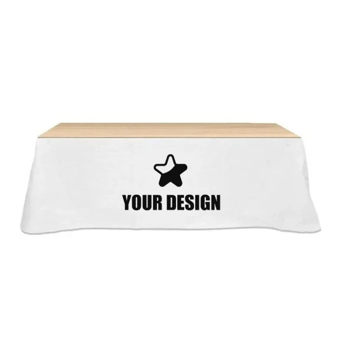 Custom Logo Print 3-Sided Coverage Table Skirt 