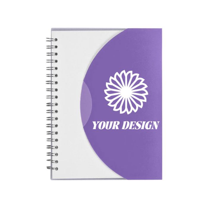 Custom Logo Print Durable Spiral Notebook with Eye-Catching Accent Colors 