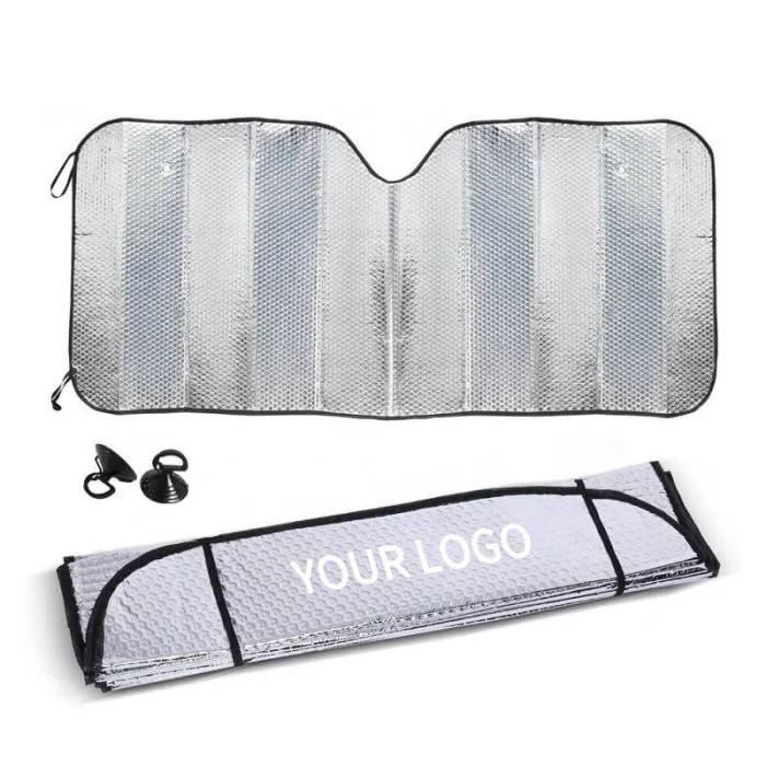 Custom Logo Printed Bubble Car Sunshade Promotional Car Sun Visor Windshield