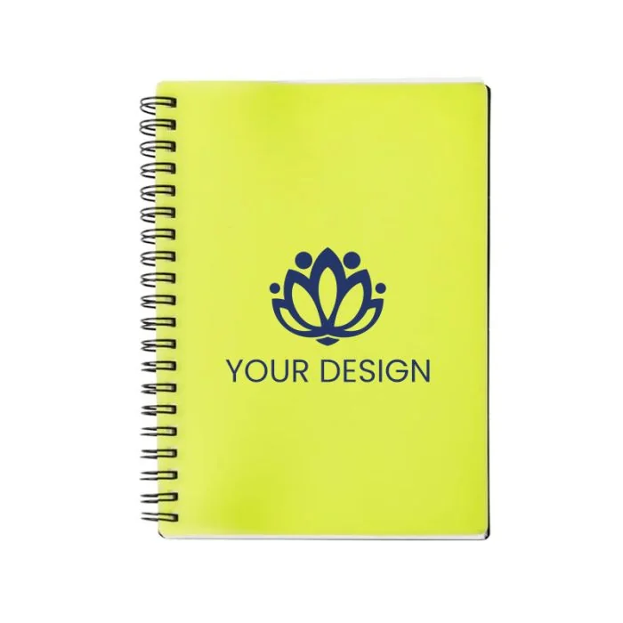 Custom Logo Rubbery Spiral Notebook for Meetings & Conferences 
