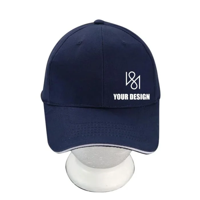 Custom Logo Sandwich Brushed Cotton Twill Cap