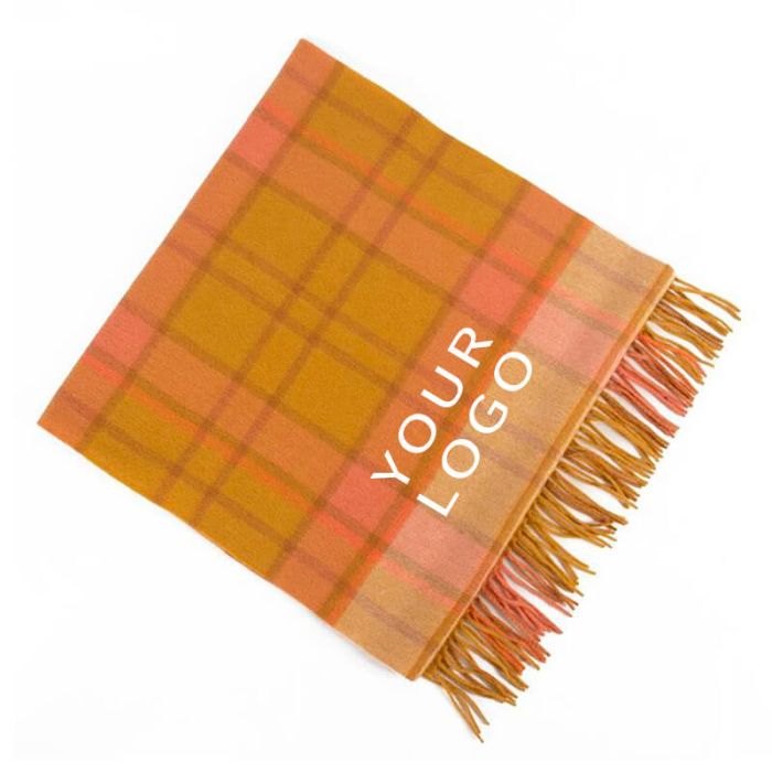 Custom Luxury Cashmere Scarves Plaid d Long Shawl Jacquard Scarf For Women Man