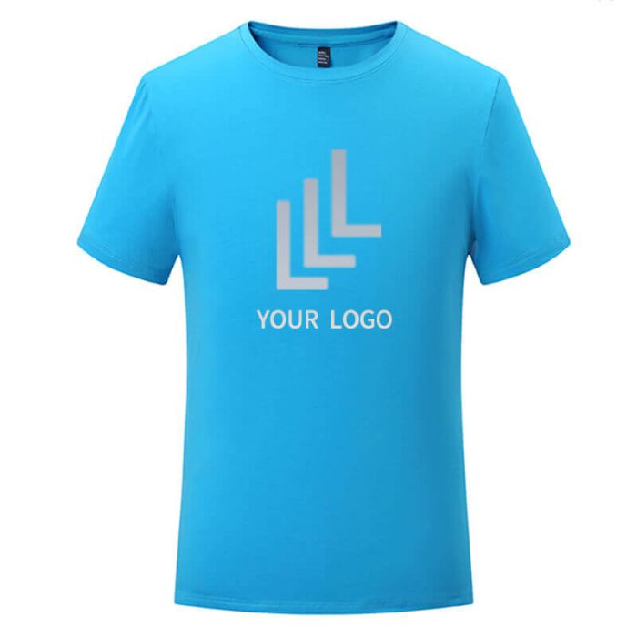 Custom Man Regular Fit Crewneck Short Sleeve T-shirt Soft Cotton Round Neck Collar Summer Tee Shirt 