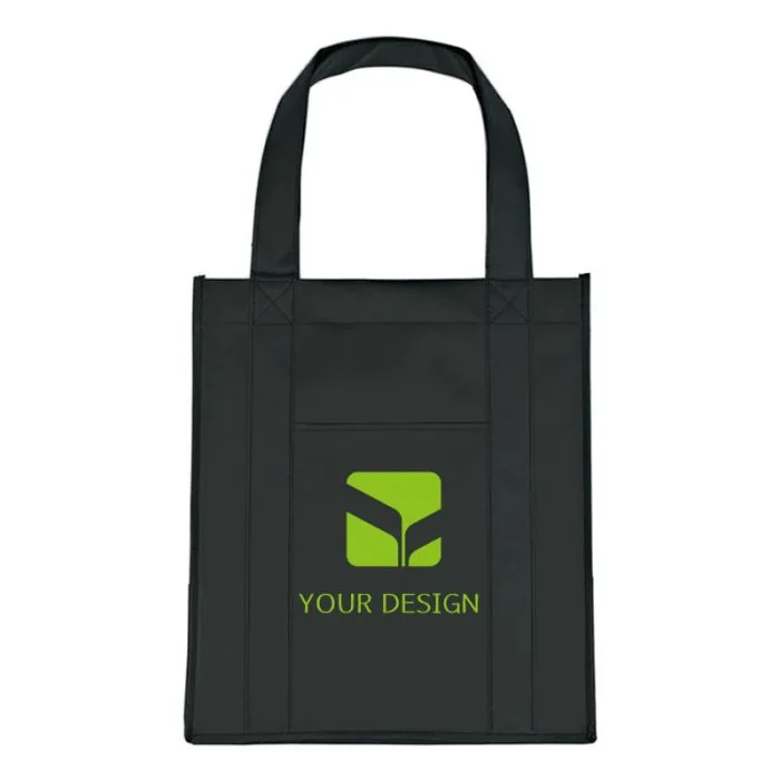 Custom Matte Laminated Non Woven Shopper Tote Bag 15"H x 13"W