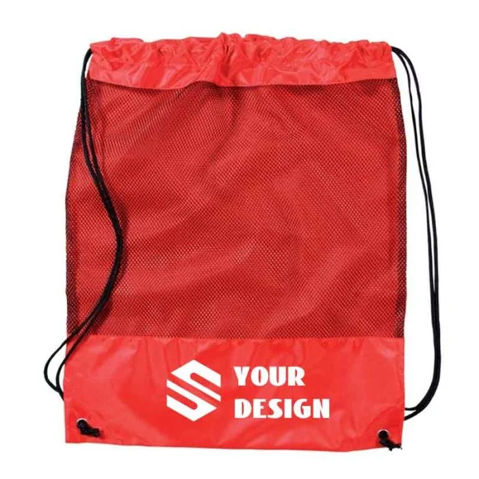 Custom Mesh Cinch Pack: Adjustable, Water-Resistant Drawstring Bag for Sports & Everyday Use 