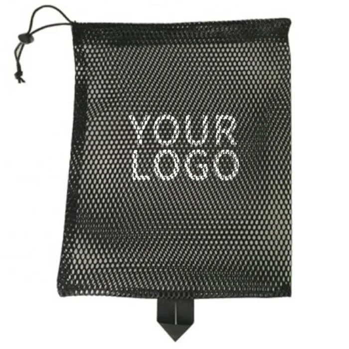 Custom Mesh Drawstring Shoes Bag 5"W x 7.5"H Breathable Organizer Outdoor Storage Bag