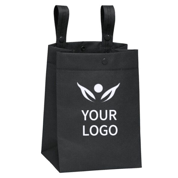 Custom Non-woven Bicycle 8W x 10H Storage Bag Removable Bar Tote Side Walker Bags 
