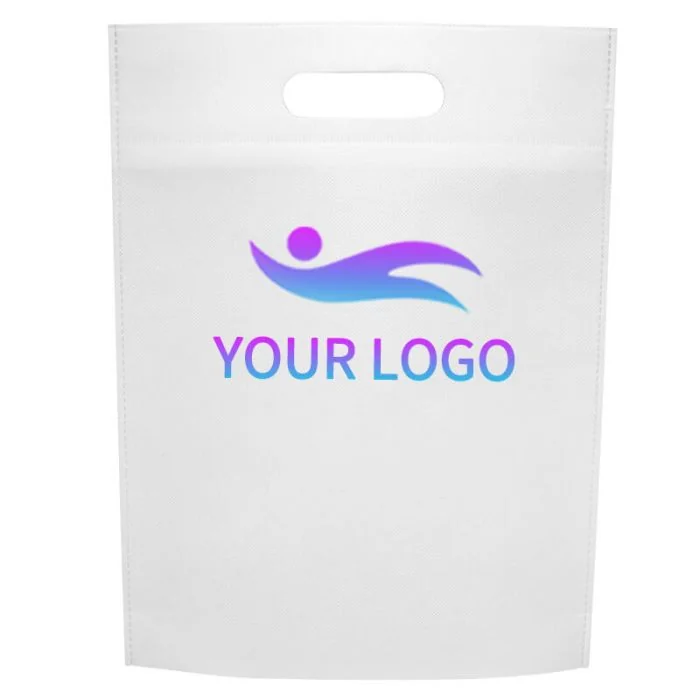 Custom Non-woven 11W x 14H Die Cut Gift Totes Merchandise Gift Bag Treat Bags