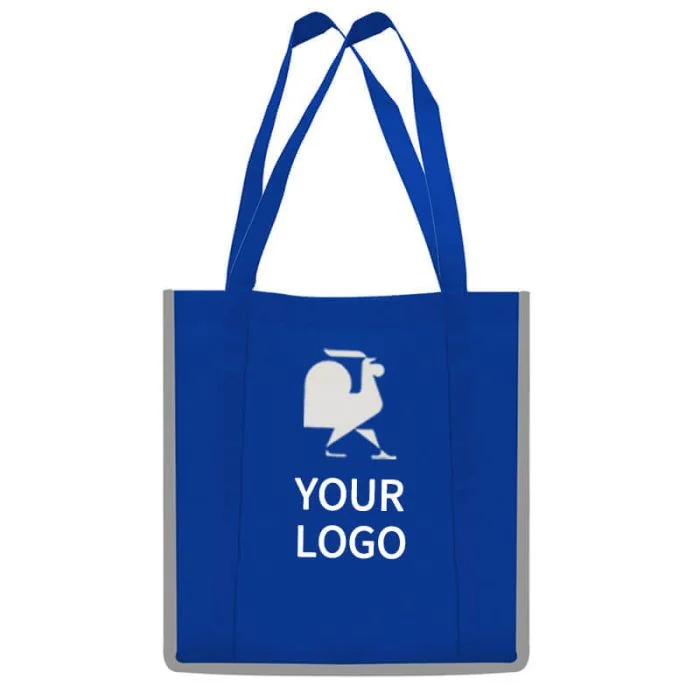 Custom Non-woven Grocery 15W x13.75H Bag Reusable Shopping Tote Retail Bags