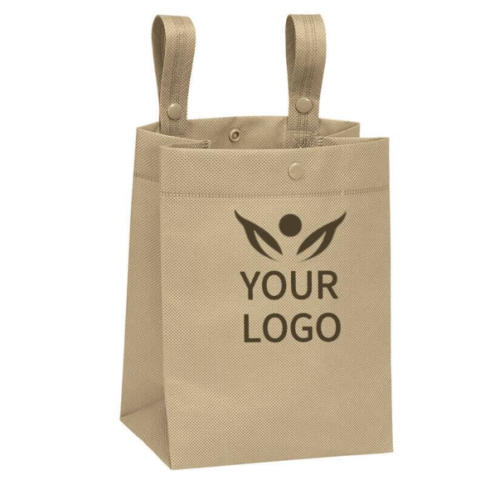 Custom Non-woven 15W x 16H Handle Bar Storage Tote Bicycle Bag Removable Bike Basket Bags