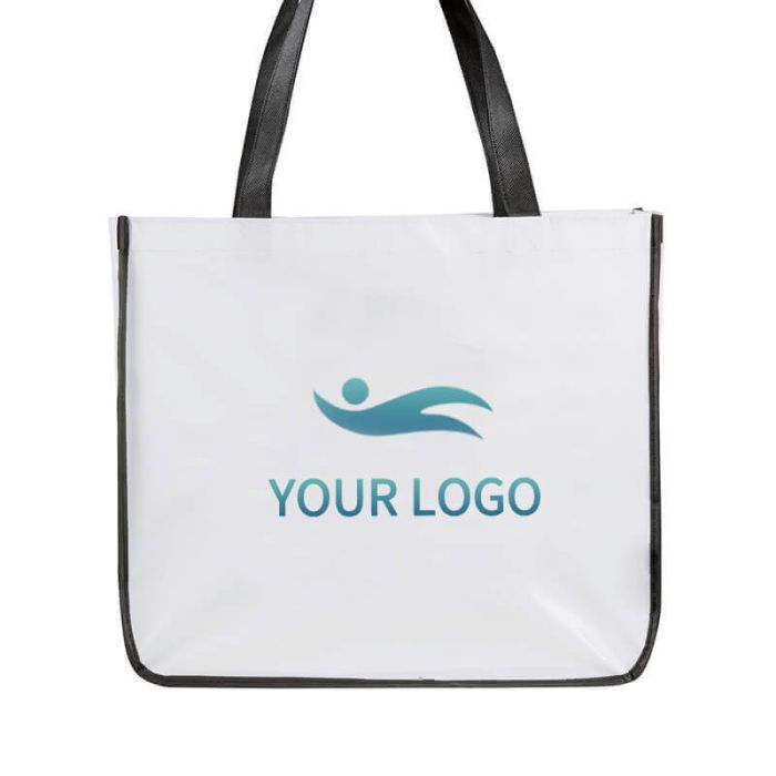 Custom Non-Woven 16W x 14H Shopping Totes Reusable Bags Picnic Grocery Bags