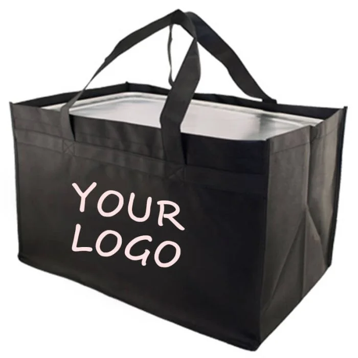 Custom Non-woven Utility 22W x 13H Tote Reusable Large Merchandise Shopping Bag Grocery Bags