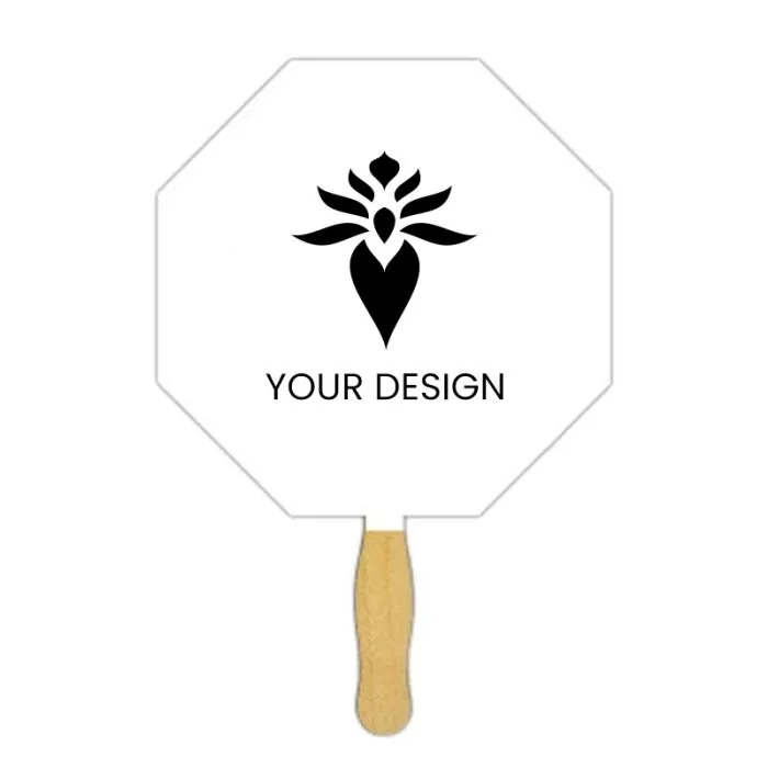 Custom Octagon Glued Fans 8"x8" - Ideal for Trade Shows