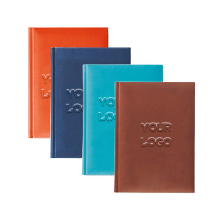 Custom Office School Notebook PU Cover Journal with Double Ribbon Page Markers