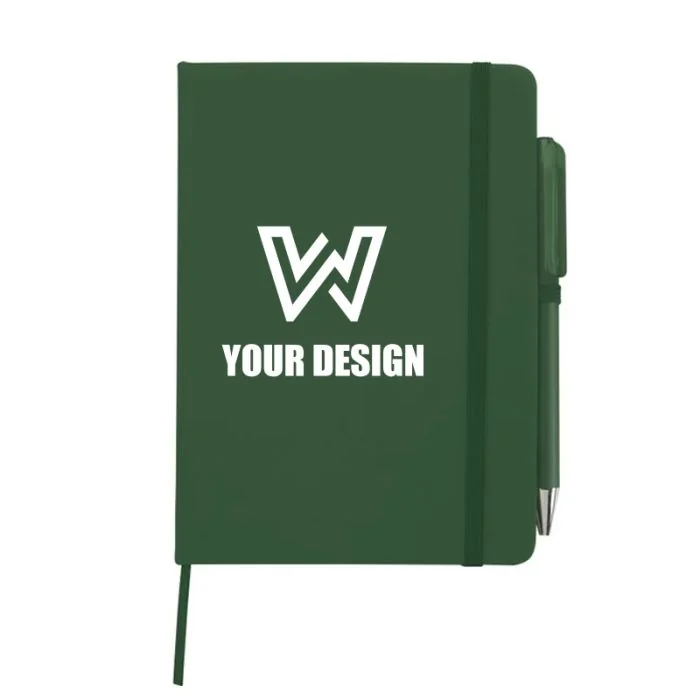 Custom On-the-Go Imitation Leather Notebook & Joy Pen Combo