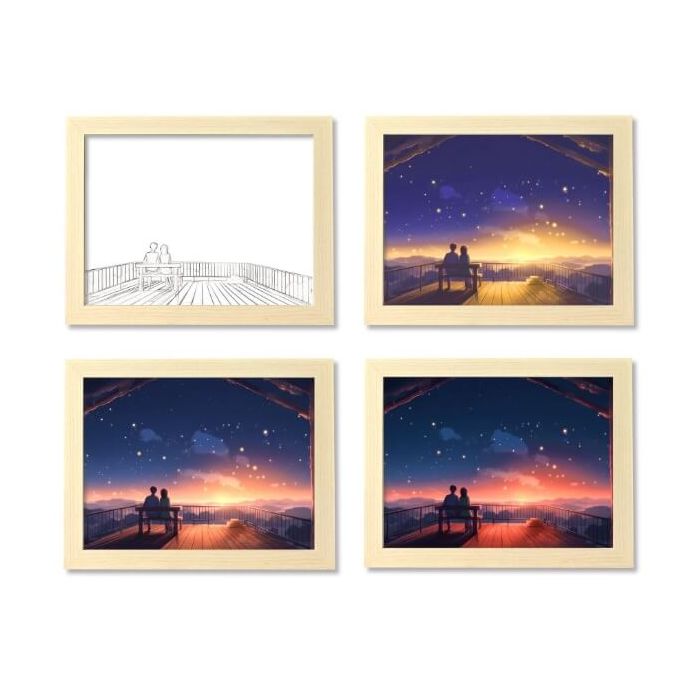 Custom Photo Night Light with USB Illuminated Picture Frame, 3 Adjustable Color Modes & Wired Controller 8.7"L× 6.7W