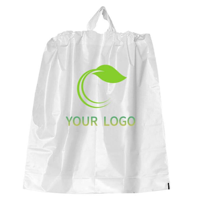 Custom Plastic Drawstring Storage Bag with Logo Printed Laundry Gift Shoes  Bags for Travel Shopping
