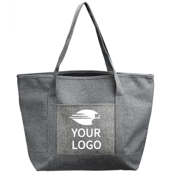 Custom Polyester Shoulder 19W x 13H Handbag Large Travel Bag Grocery Bags Shopping Tote