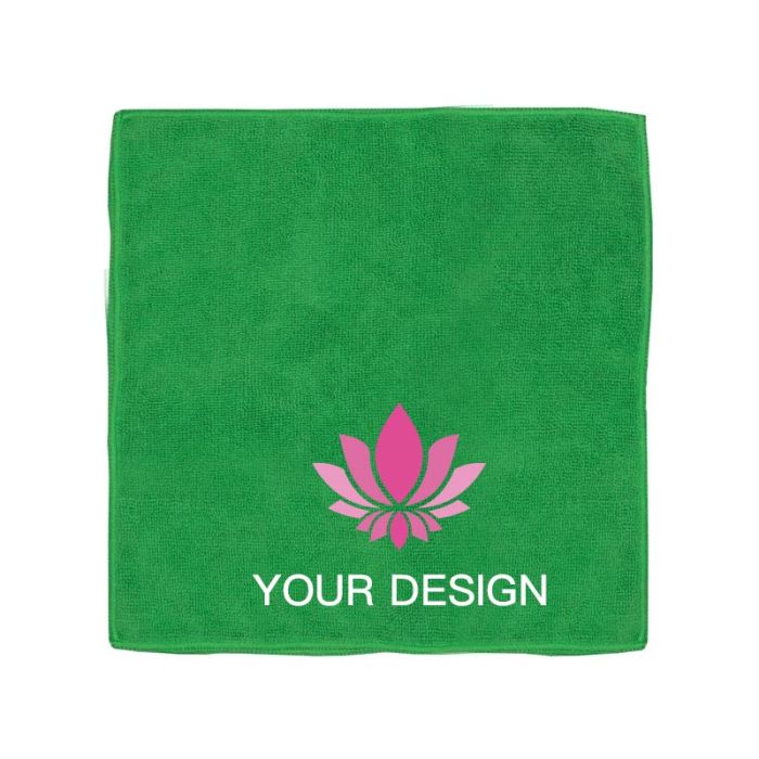 Custom Printed Budget-Friendly Microfiber Rally and Fitness Towel 12" x 12" 
