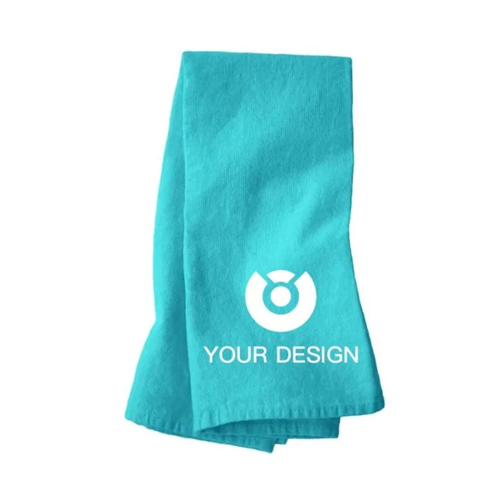 Custom Printed Canvas and Denim Tipsy Towel 28" x 28" 