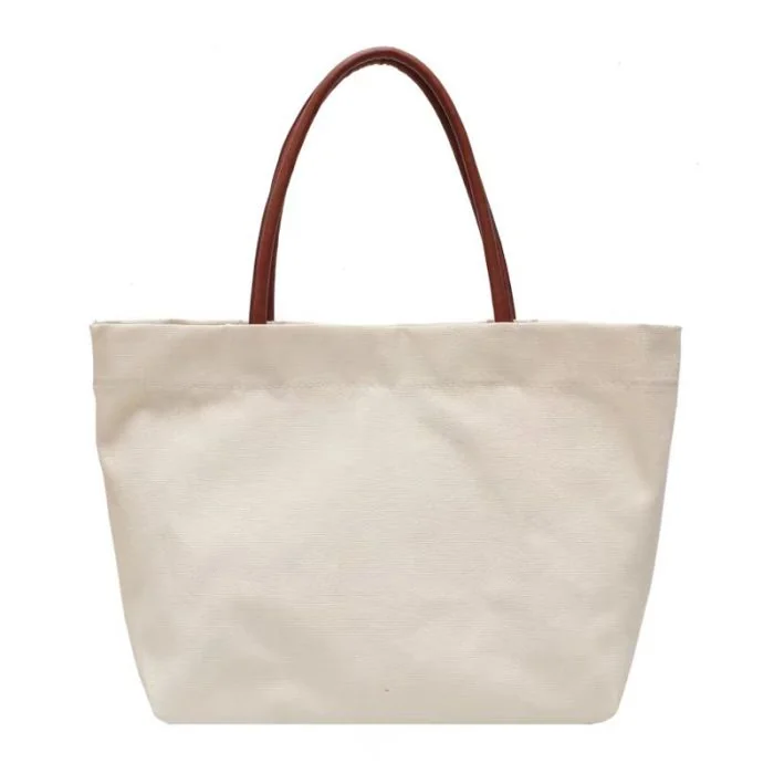 Custom Printed Eco-Friendly Cotton Canvas Tote Bag 19" W × 12" H for Daily Use