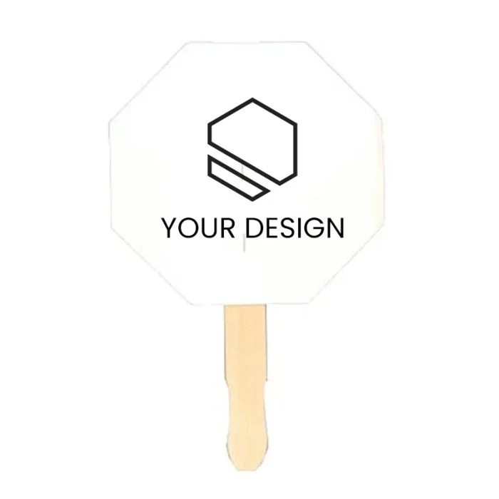 Custom Printing Stop Sign Hand Fan for Traffic Awareness & Events 7.38" H x 7" W