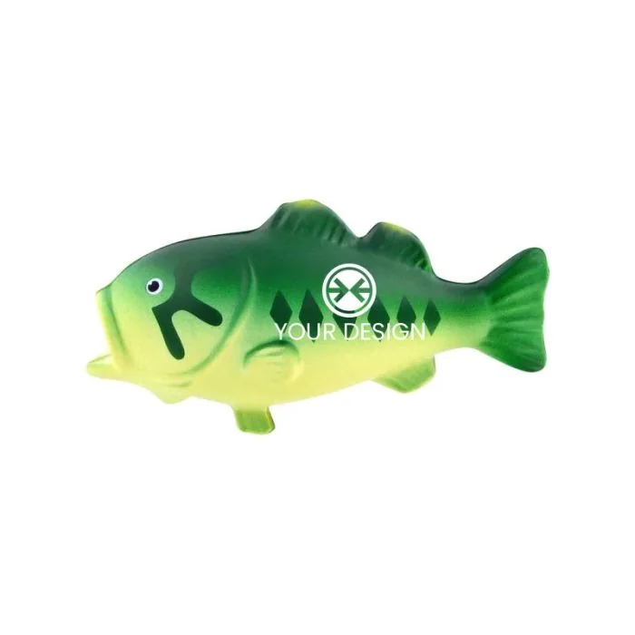 Custom Promotional Bass Stress Ball Ideal for Fishing Events and Trade Shows