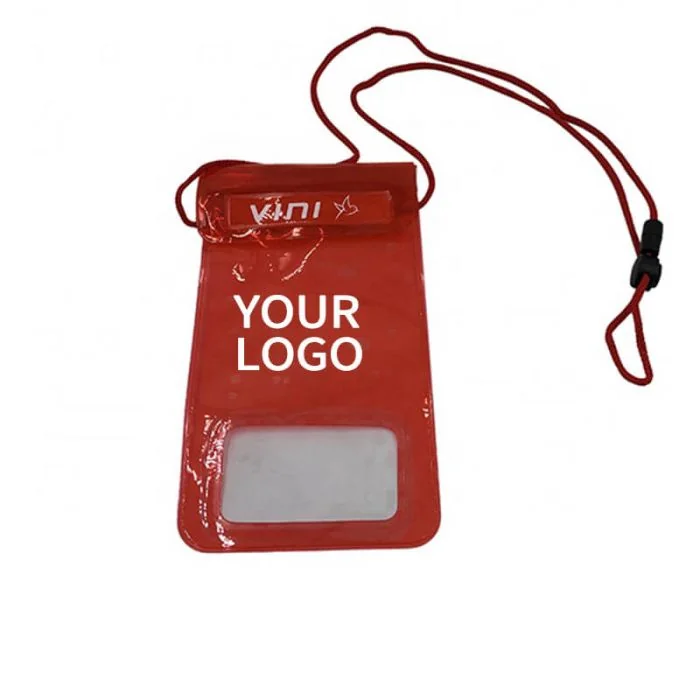 Custom Promotional PVC Swimming Hanging Waterproof Phone Bag Cellphone Pouch Dry Bag Case