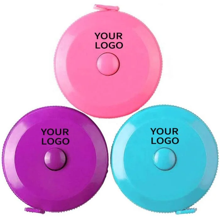 Custom Promotional Round Shape Measuring Tape Rulers for Body Fabric Sewing Tailor Cloth Knitting