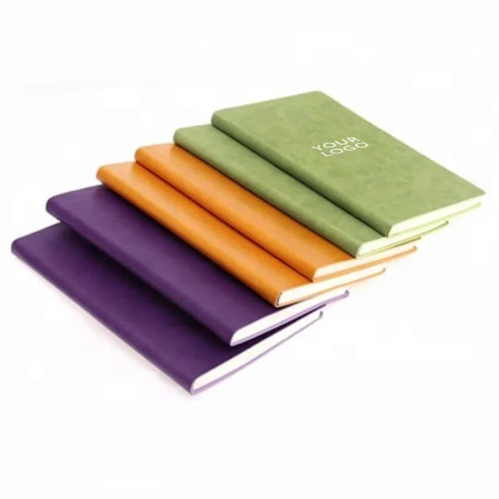 Custom PU Leather Elegant Notebooks Ruled Hardcover A5 Notebook for Student Office
