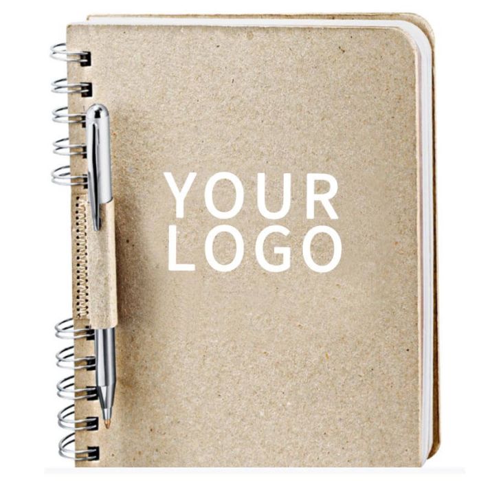 Custom Recycled Cardboard Journal Books Eco-friendly Notebook with Pen Set
