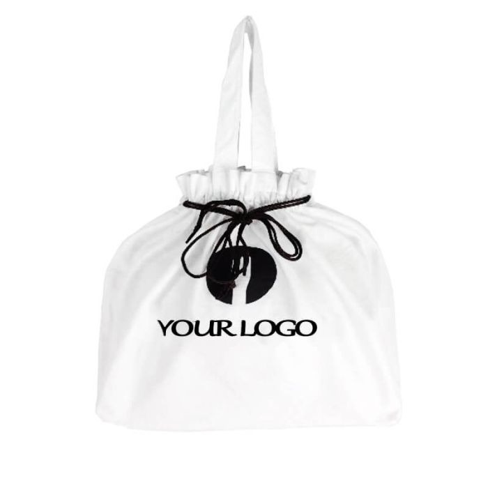 Custom Reusable Eco-friendly 17" H x 15" W Double Drawstring Makeup Bags Biodegradable Toiletry Tote