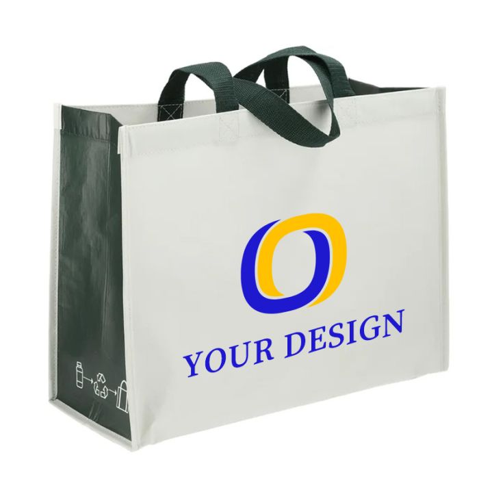 Custom RPET Laminated Matte Non-Woven Shopper Tote 13"H x 17" W