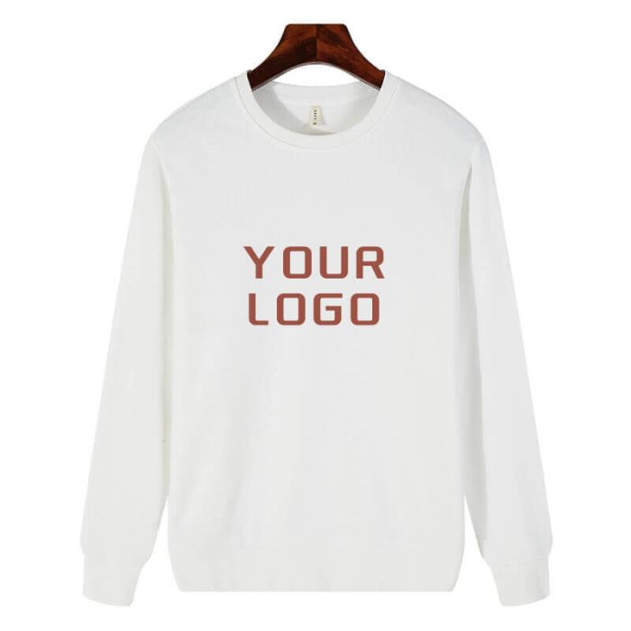 Custom School Crewneck Hoody Round Neck College Light Fleece Pullover