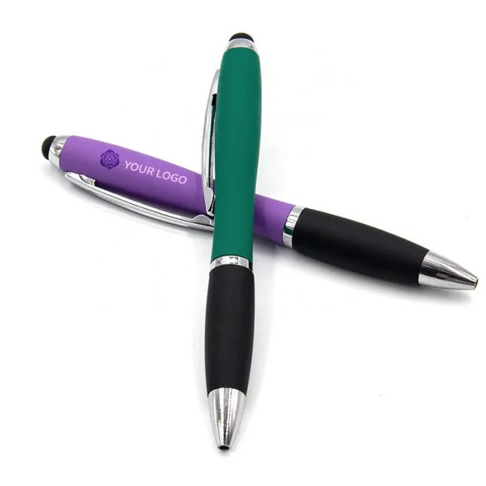 Custom Screen Touch Aluminum Ballpoint Pen Plastic Stylus Pen for School Office Trade Show