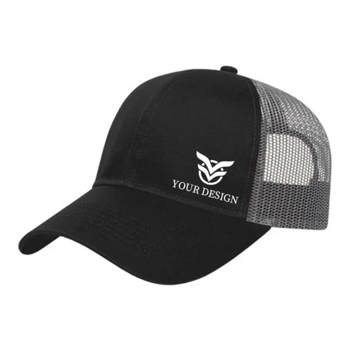 Custom Six-Panel Structured Two-Tone Mesh Back Caps 