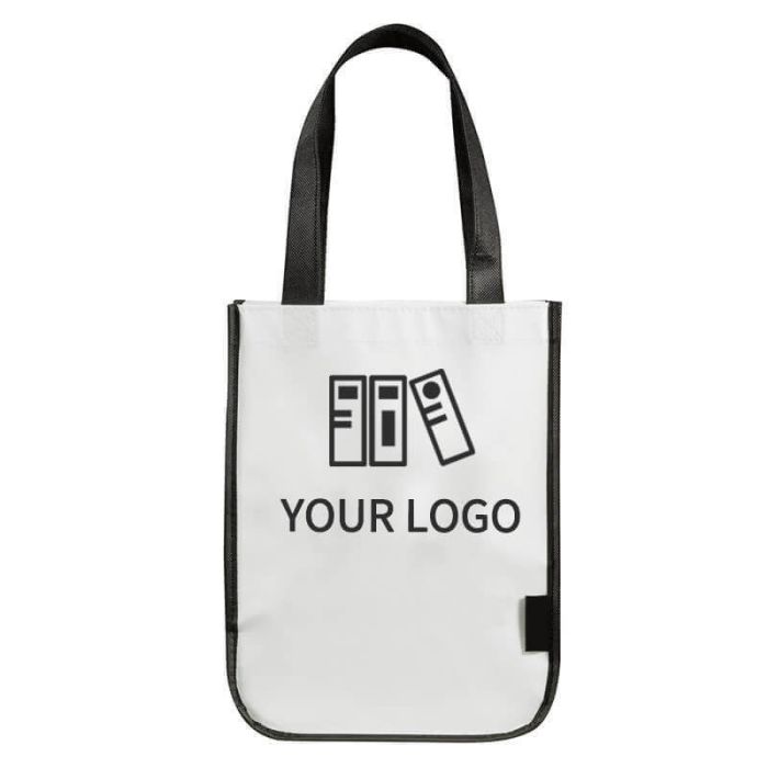 Custom Small 12W x 9H Non-woven Gift Bag Shopping Merchandise Tote Retail Treat Bags