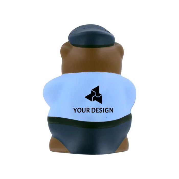 Custom Soft Police Bear Stress Ball 