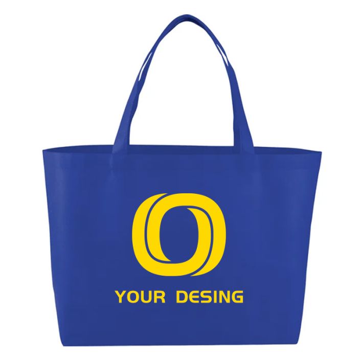 Custom Spacious Big Boy Non-Woven Shopper Tote 12" H x 19.75" W
