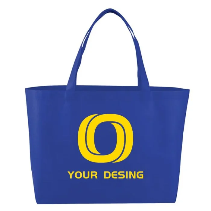 Custom Spacious Big Boy Non-Woven Shopper Tote 12" H x 19.75" W
