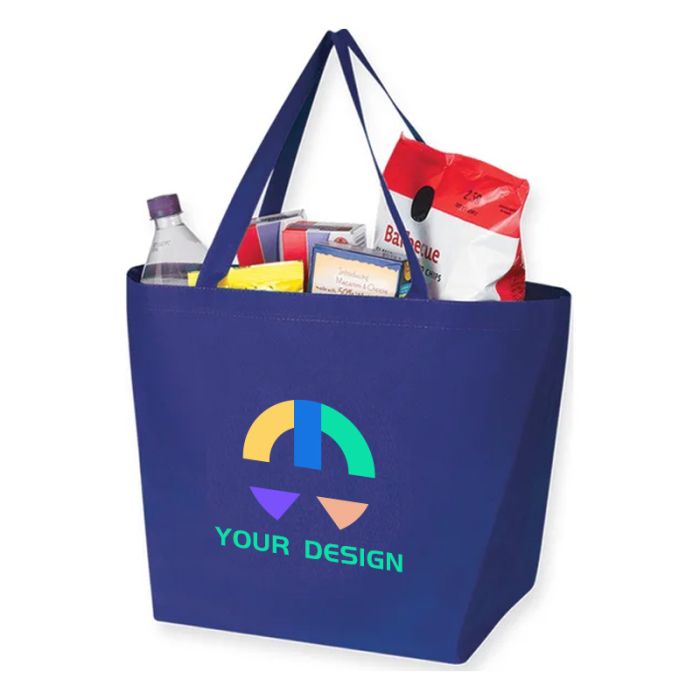 Custom Spacious Eco-friendly Non-Woven Tote bags 20" W x 13" H with 20" Handles