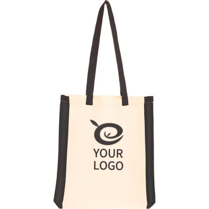 Custom Strip Cotton Shopping Tote Bag Grocery Boutique Gift Bags