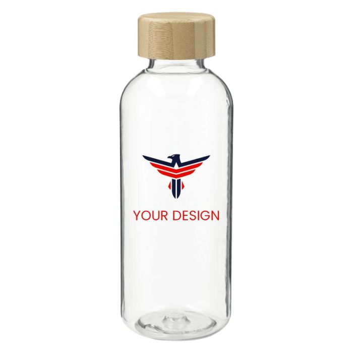 Custom Stylish 22oz RPET Reusable Sports Bottle with Bamboo Lid