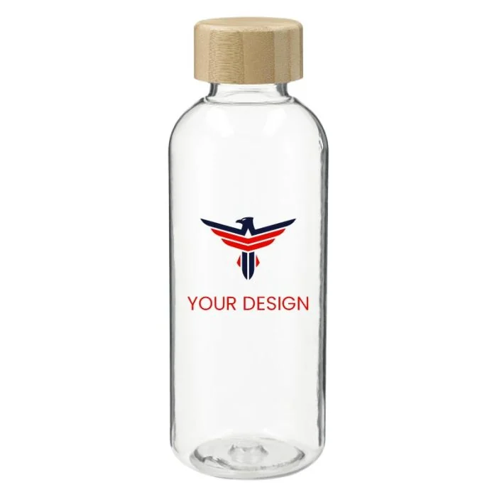 Custom Stylish 22oz RPET Reusable Sports Bottle with Bamboo Lid