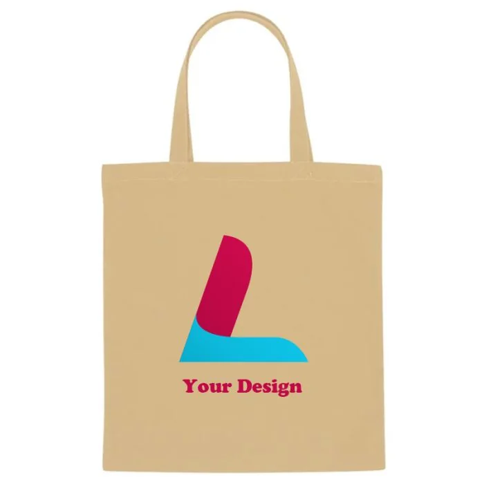 Custom Stylish Cotton Canvas Tote Bag 15" W x 16.5" H