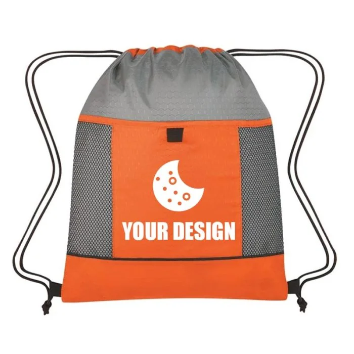 Custom Stylish Durable Drawstring Bag 16.75"H x 14"W Perfect for Daily Essentials